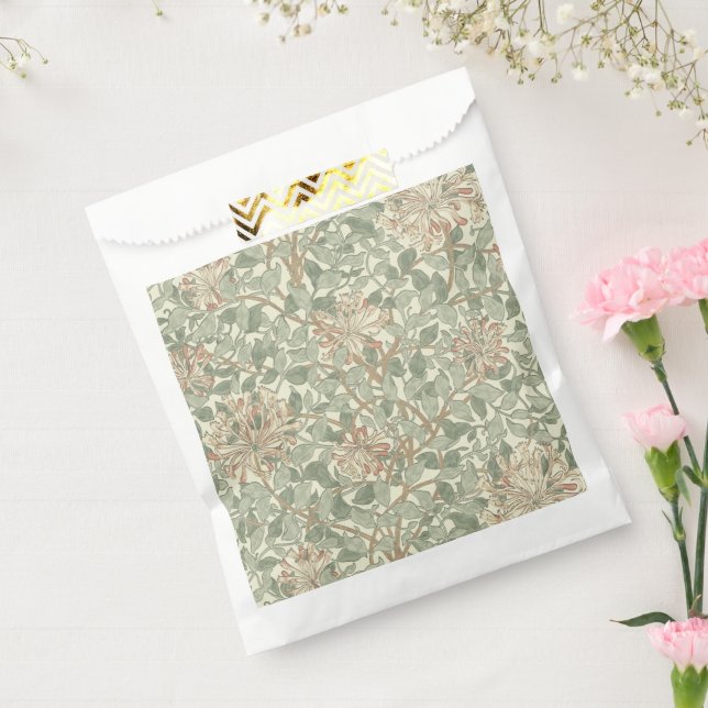 Sacolinha William Morris Honeysuckle Green Floral (Selado)