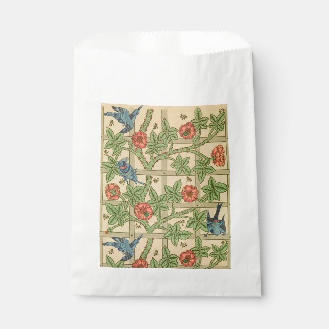 Sacolinha William Morris Trellis Classic Wallpaper Design (Frente)