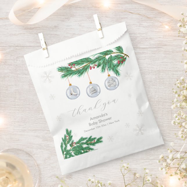 Sacolinha Winter Clothesline Ornaments Baby Shower Welcome  (Cortado)