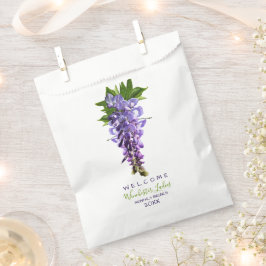 Sacolinha Wisteria Flowers de Boas-Vindas Nome Personalizado