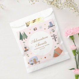 Sacolinha Woodland Adventure aguarda Chá de fraldas de acamp