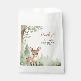 Sacolinha Woodland Deer Forest Neutral Baby Shower