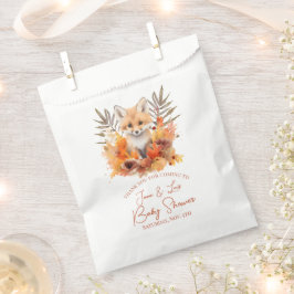 Sacolinha Woodland Fox Greenerescer Watercolor Chá de fralda