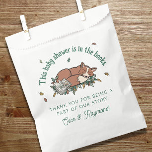 Sacolinha Woodland Storybook Fox Chá de fraldas Obrigado