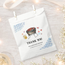 Sacolinha Xadrez Azul - Chá de fraldas Baby Q Country