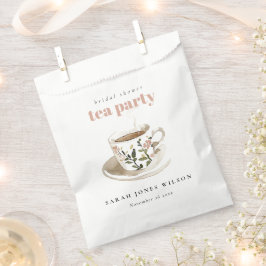 Sacolinha Xícara de Chá Floral Clássico Chá de Noiva 