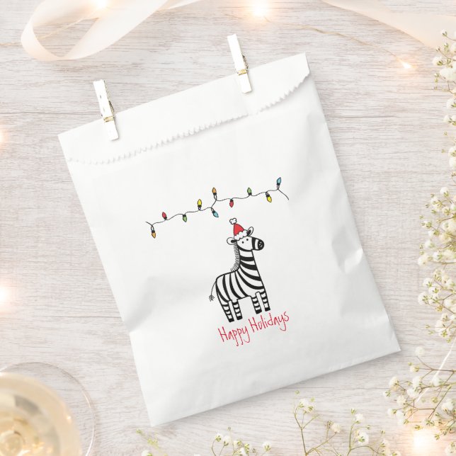 Sacolinha Zebra do Natal Whimsso (Cortado)