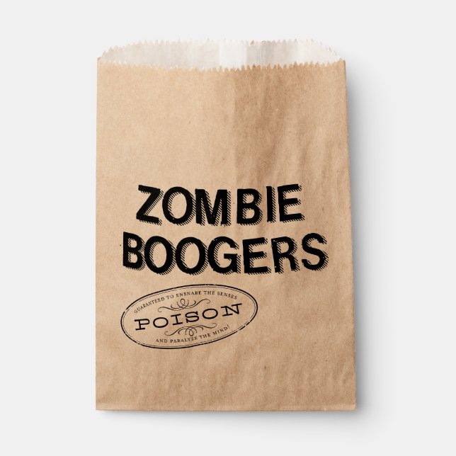 Sacolinha Zombie Boogers Trick ou Treine Favor Bag (Frente)