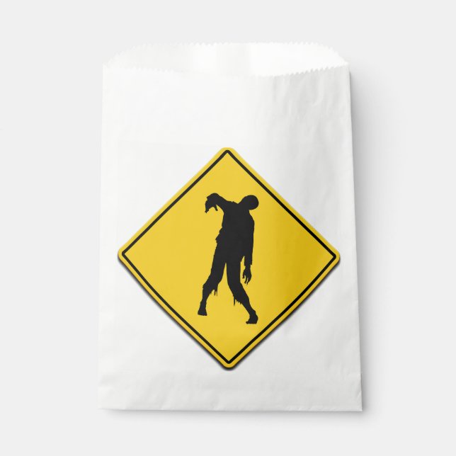 Sacolinha Zombie Warning Halloween (Frente)