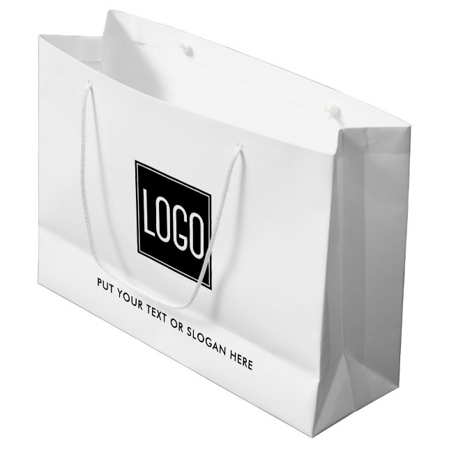 Sacos de Compras Empresariais - Sacolas de Present (Frente inclinada)