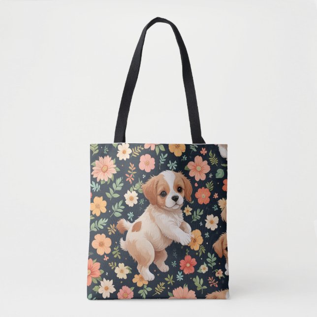 Sacos de tote de cachorrinho giro (Frente)