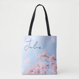 Sacos de Tote Personalizados - Flor de Cereja Rosa