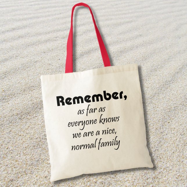 Sacos reutilizáveis de bolsa de comprada engraçado (Funny family quote for a reunion or gift idea. Reusable shopping bag makes a great souvenir.)