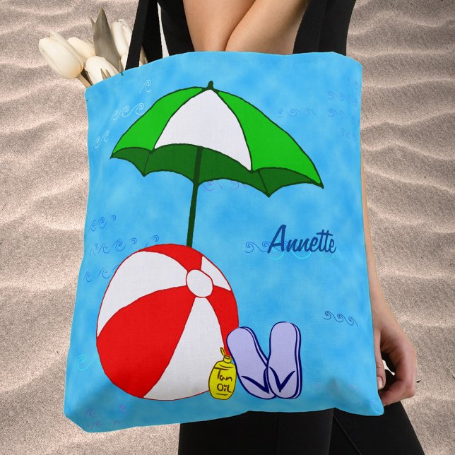 Sacos Tote Personalizados para Piscina de Bolas de (Custom Beach Ball Pool Toys Allover Pattern Tote Bag)