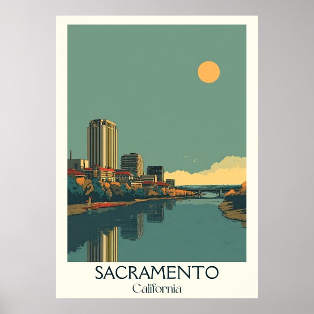 Sacramento California Art Impressão | Capitólio es (Frente)
