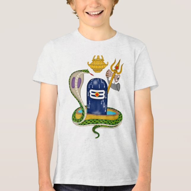 Sacred Shivlingam – Camiseta Espiritual Divina Mah (Frente)