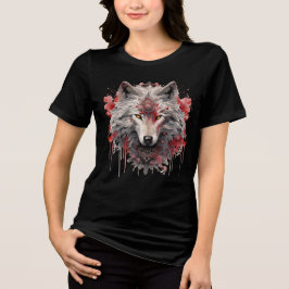 Sacred White Wolf – Ornate Red Mystic Art