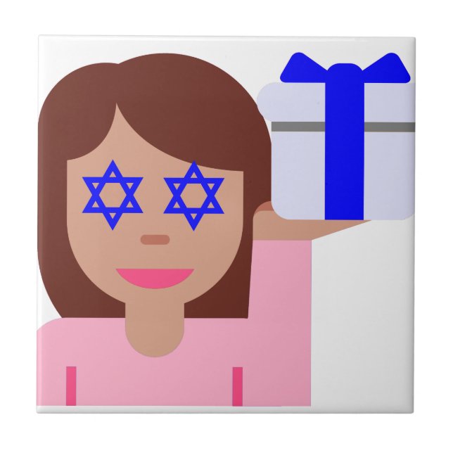 sacudir de cabelo chanukkah emoji (Frente)