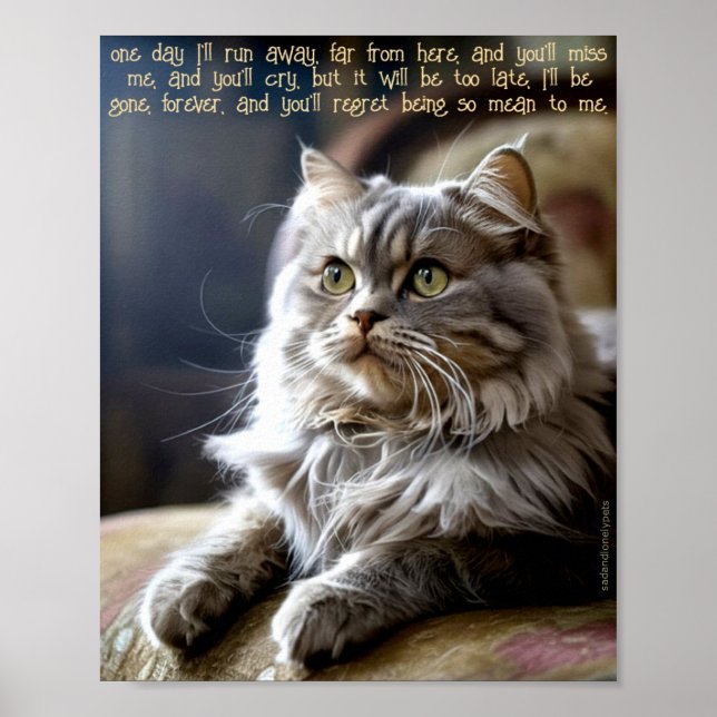 Sad and Lonely Pets Poster Print: One Day (Frente)