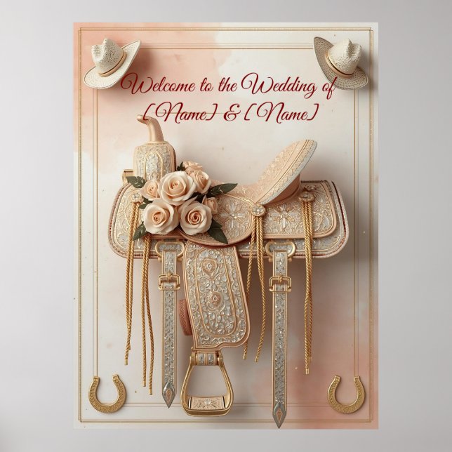 Saddle & Sparkle - Posters de casamento e Signa oc (Frente)
