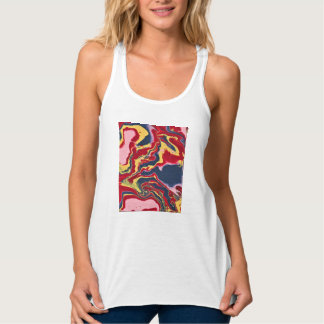 Sadie 1 Camiseta Regata Abstrata Colorida Louca