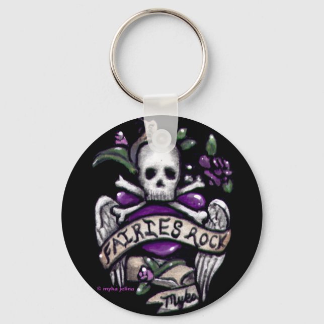 "Sadie" - Chaveiro de Punk de Caveira (Frente)