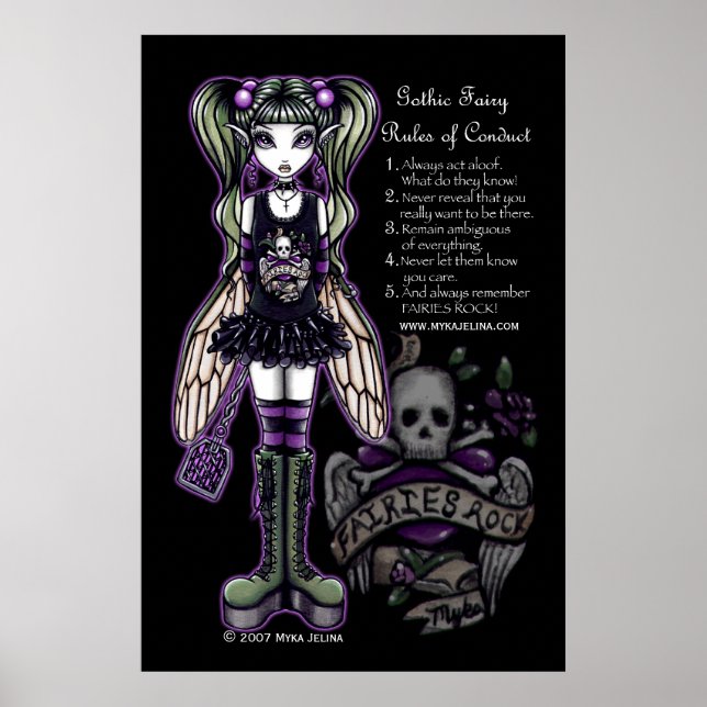 Sadie Gothic Faery Rules Poster (Frente)