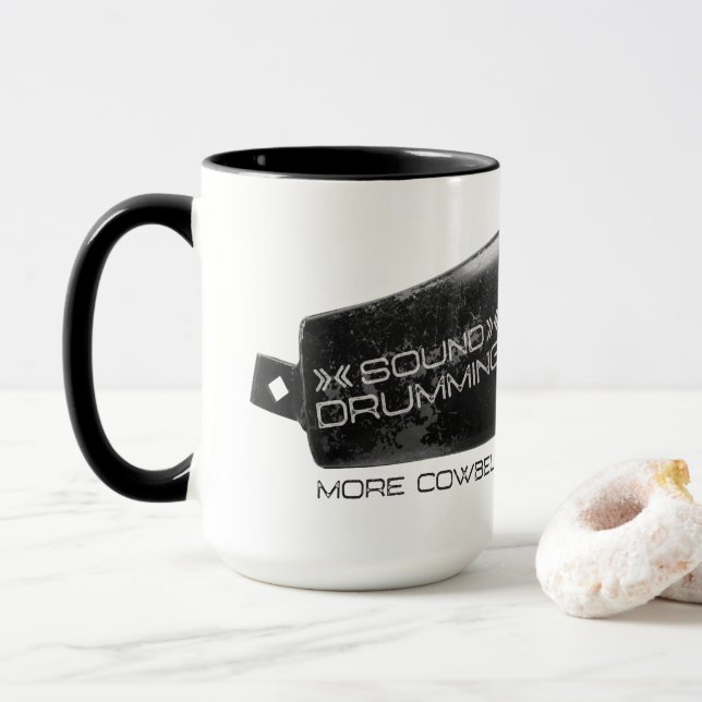 Sadio rufando "mais Cowbell!" Caneca (Com Donut)