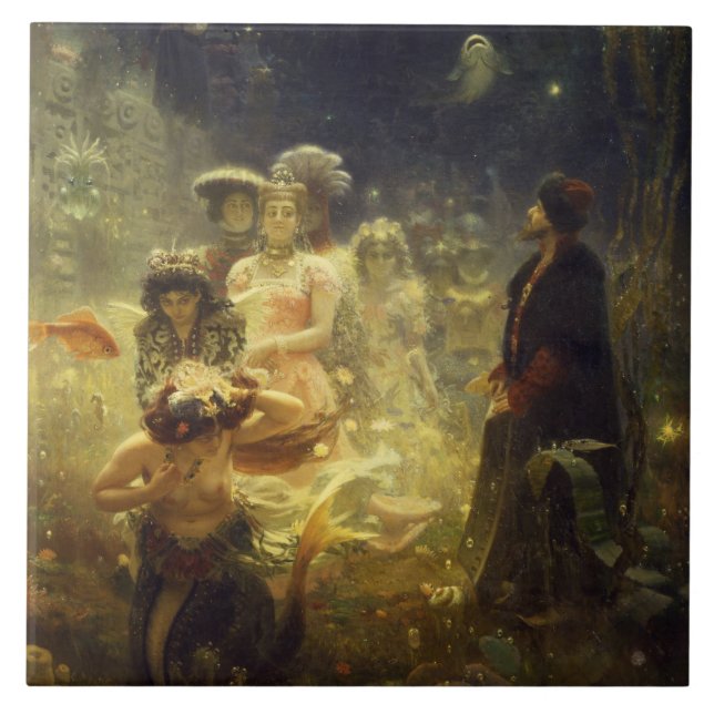 Sadko na sereia subaquática de Ilya Repin do reino (Frente)