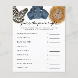 Safari Adivinha O Jogo Do Chá de fraldas Do Preço 