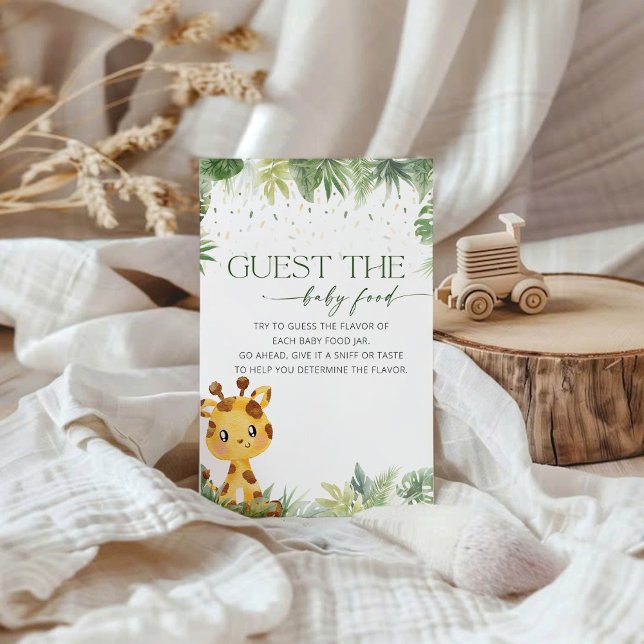 Safari Animal adivinha o cartão de Comida do bebê (Criador carregado)