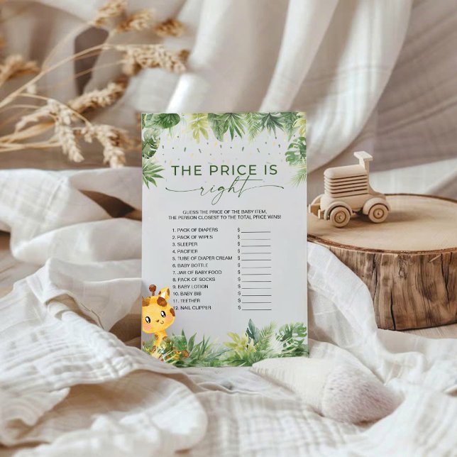 Safari Animal O Jogo Do Chá de fraldas De Preço Ce (Criador carregado)