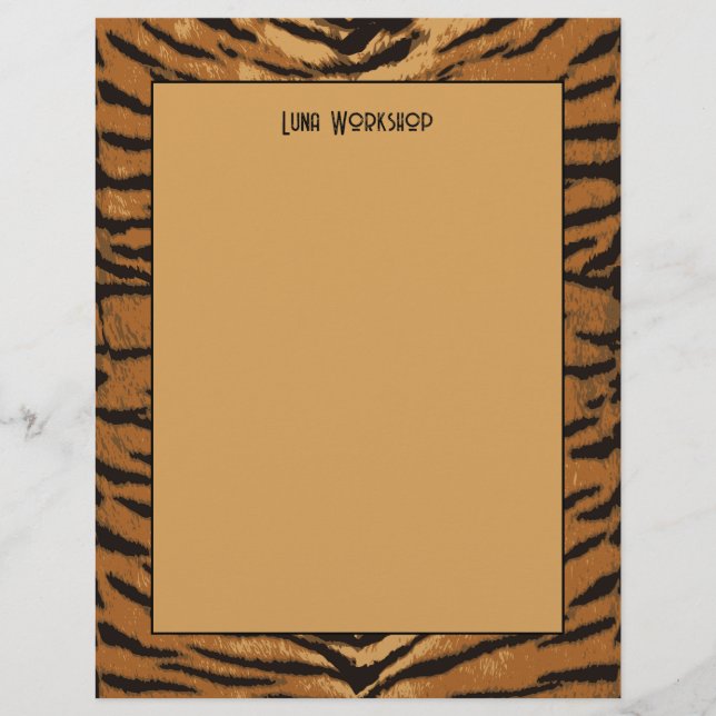 Safari Animal Print Black and Tiger Paper (Frente)