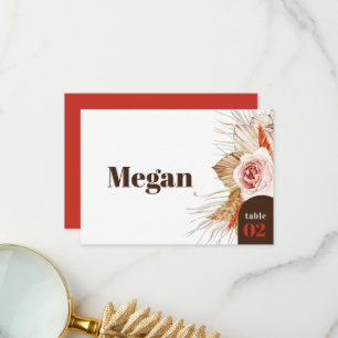 Safari Desert Boho Flores De Casamento Cartão Esco