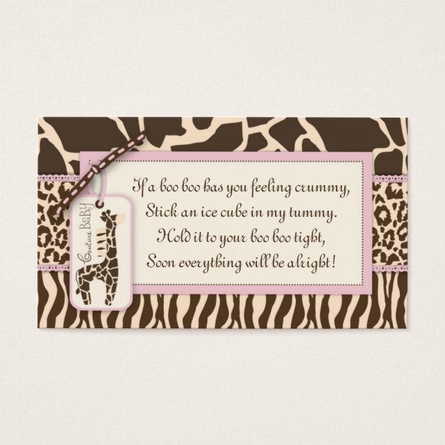 Safari Girl Gift Tag B (Frente)