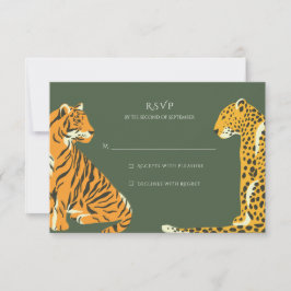 Safari Jungle Animal Wedding RSVP
