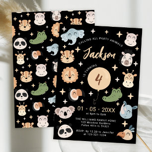 Safari O zoológico da selva é o convite do garoto