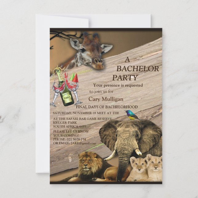 Safari Park Outdoor Bachelor Party (Frente)