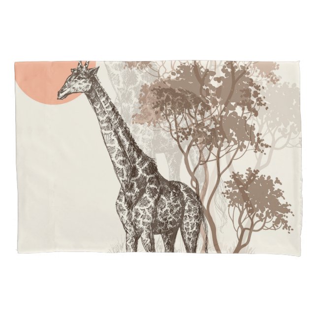 Safari Sunset Giraffe Nature Scenery (Frente)