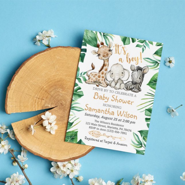 Safari Wild, é um convite para Chás de fraldas (Criador carregado)