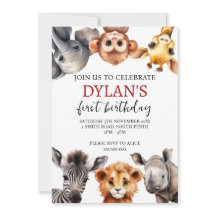 Safari Wild Um Convite De Aniversário