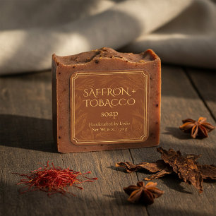 Saffron + Cigarro Etiqueta de Sabão Personalizada