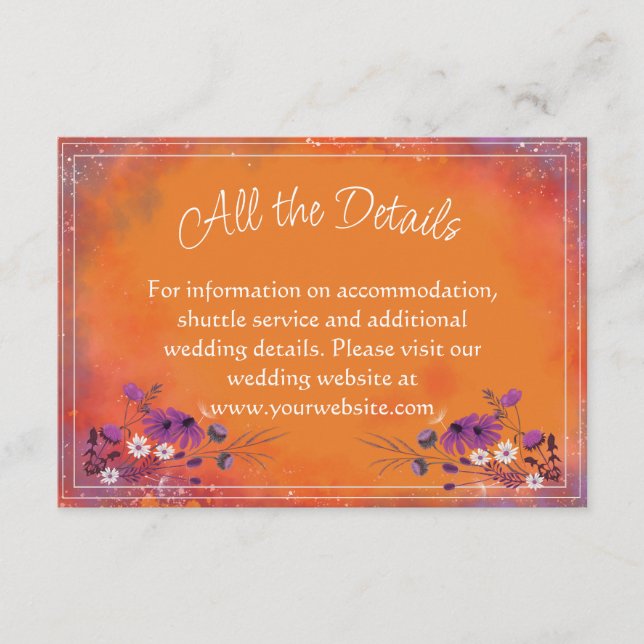 Saffron Sky Wildflower - Cartão de engravidação (Frente)