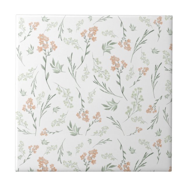 Sage Aquarela Floral de Flores Silvestres (Frente)