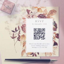 Sage Autumn Elegance, Casamento outono QR code RSV