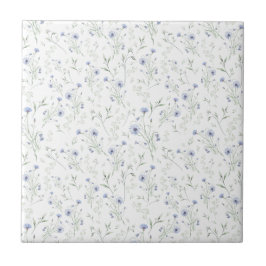 Sage Azul Aquarela Flor Silvestre Floral Nome Pers