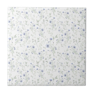 Sage Azul Aquarela Flor Silvestre Floral Nome Pers