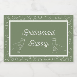 Sage Bridesmaid Bubbles Mini Sparaking Wine Lab