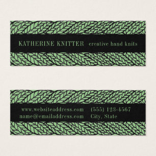 SAGE CABLE KNIT 3x1 Cartão de Visita Mini
