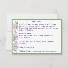 Sage com Detalhes Florais Rosas Cartões
